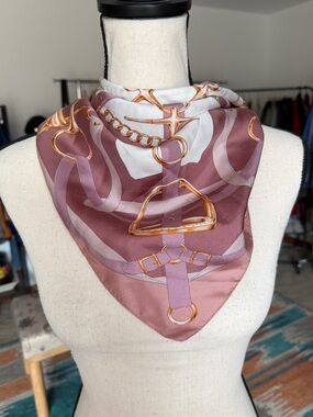 100% Silk Equestrian Scarf Made in Italy